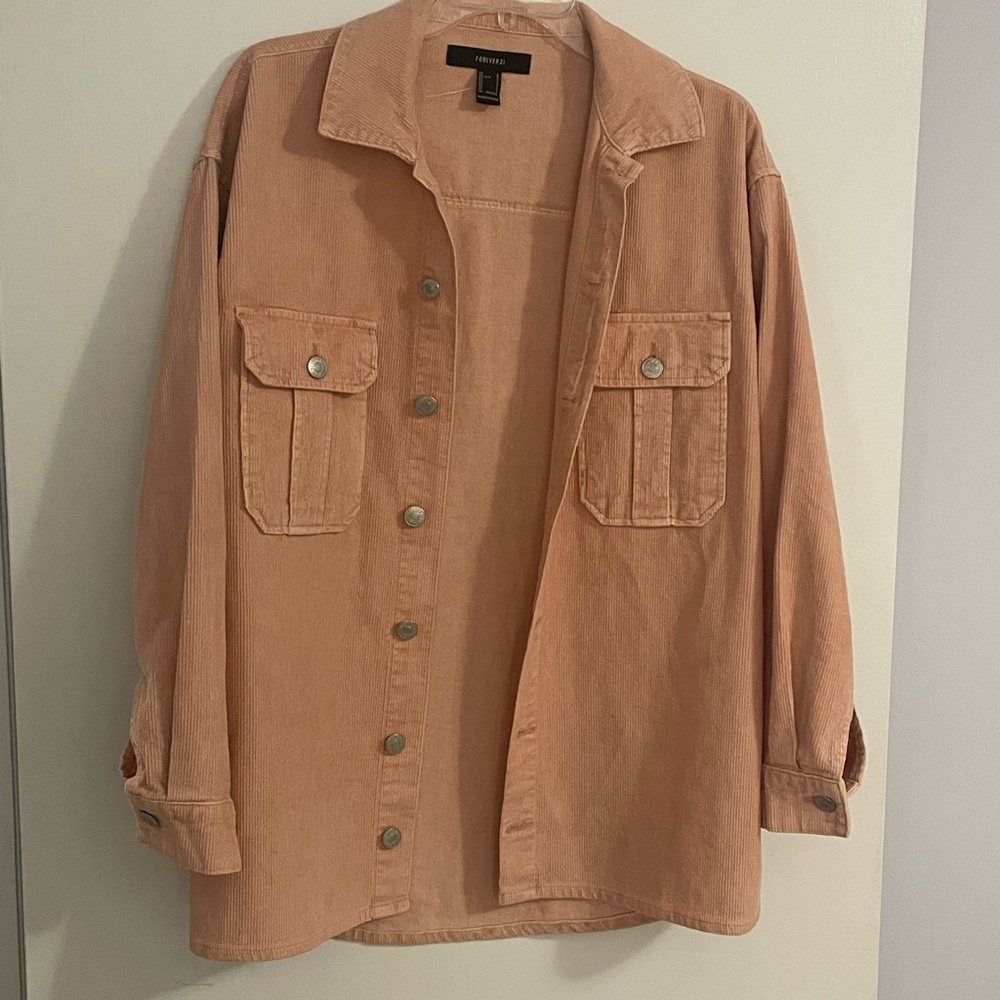 Forever 21 Corduroy Light Pink Shacket - Picture 6 of 11